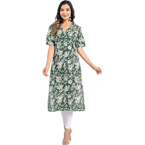 Kurtis For Women | Indian Style Cotton Kurta | Indian Tunic Top For Girls | Readymade Kurti