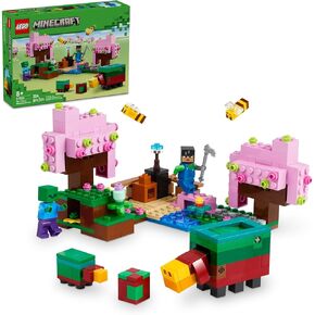 LEGO Minecraft The Cherry Blossom Garden, Video Game Toy for Kids, Building Set with 2 Minecraft Minifigures, Bees and a Sniffer Figure, Hands-on Minecraft Toy for Boys and Girls Ages 8 and Up, 21260