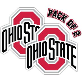IMPERIAL VIBES - Ohio State Sticker – Vinyl Decal for Skateboards – Waterproof Sticker for Waterbottle – Indoor Outdoor Use for Laptop - Decal for Car, SUV, Motorbike and Mirror - 2 Pack -Imp 104