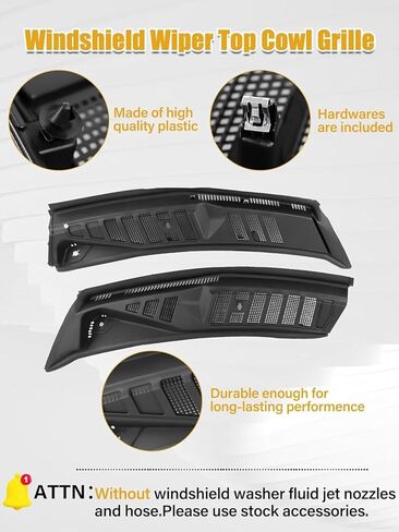 لوحة إدراج ممسحة الزجاج الأمامي المتوافقة مع Ford F150 2015-2020 OE-Style تحل محل FL3Z-15022A68-C FL3Z-15022A69-B، لوحة تهوية الغطاء العلوي الأيسر + الأيمن in Kuwait