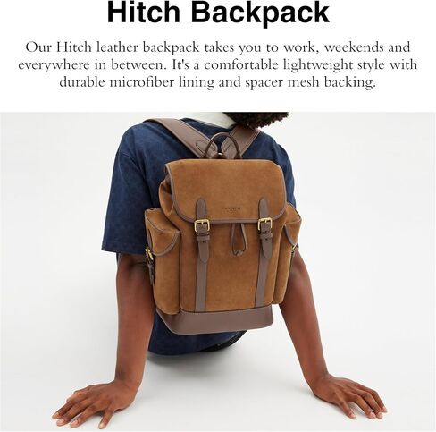 COACH Men's Hitch Backpack, Black, Standard in Saudi Arabia