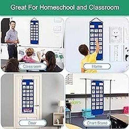 Kids Visual Schedule Calendar Chart, 2 in 1 Autism Learning Materials with 70 Cards Autism Learning Materials Kids Visual Behavioral Tool Wall Planner for Home School Black in Saudi Arabia