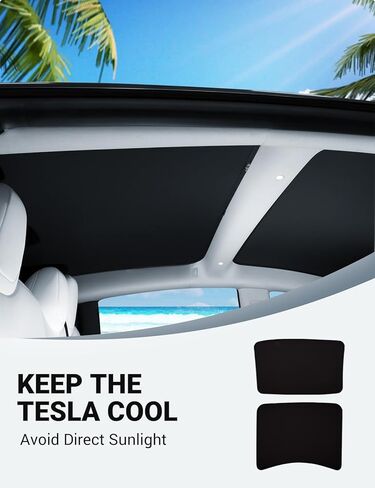 Motrobe 2024 ترقية Tesla Model 3 Highland Sunshade Roof [لا يتدلى أبدًا، لا توجد فجوات] ظل شمسي للسقف الزجاجي [طلاءات كريستال ثلجي نانو] عازل للحرارة للحماية من الشمس للطراز 3 ملحقات Highland رمادي in Kuwait