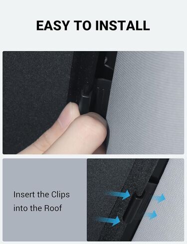 Motrobe 2024 ترقية Tesla Model 3 Highland Sunshade Roof [لا يتدلى أبدًا، لا توجد فجوات] ظل شمسي للسقف الزجاجي [طلاءات كريستال ثلجي نانو] عازل للحرارة للحماية من الشمس للطراز 3 ملحقات Highland رمادي in Kuwait