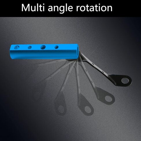 Generic Handlebar Extender for Motorcycles with Smartphone Holder, Blue, 360 Rotation, 100mm Bar Length, 22mm Diameter, Suitable for Honda, Kawasaki, BMW, Yamaha, Suzuki, Scooters in Saudi Arabia