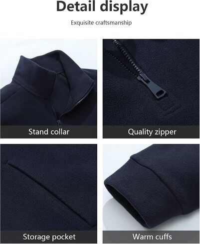 KAIDER Women's Plus Size Quarter-Zip Polar Fleece Pullover Jacket Stand Collar Sweatshirt with Pocket Long Sleeve Sweater in Saudi Arabia