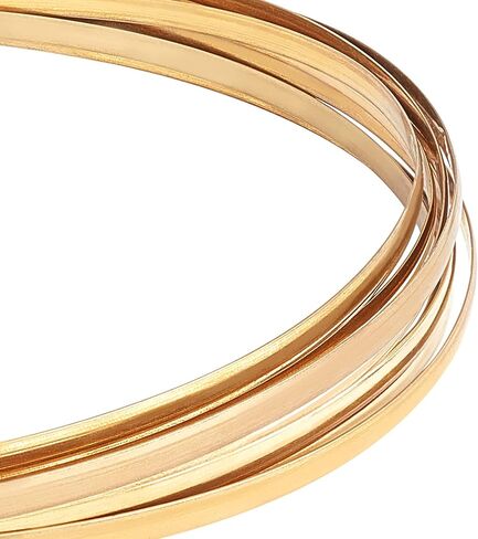 BENECREAT 6 Gauge 16 Feet Half Round Brass Wire 4mm Wide Brass Copper Wire Jewelry Beading Wire Gold Jewelry Wire for Crafts Making Supplies in Saudi Arabia