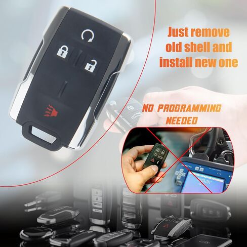 M3N-32337100 Key Fob Shell Case Compatible with Silverado 1500 Silverado 2500 Silverado 3500 Colorado Tahoe Canyon Sierra Sierra 1500 Yukon in Saudi Arabia