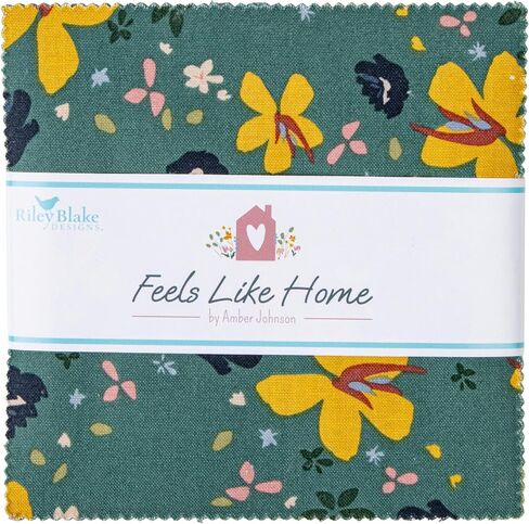 Amber Johnson Feels Like Home 5 بوصات مكدس 42 مجموعة مربعات ساحرة 5 بوصات تصميمات رايلي بليك 5-14710-42، متنوعة in Saudi Arabia
