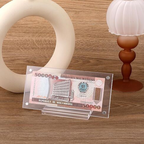 Dollar Bill Frame Holder Acrylic Dollar Bill Display Case Bill Holder for Collectors, Clear Paper Money Holders Money Ticket Protector, Currency Frame Display Case Transparent Photo Protector in Saudi Arabia