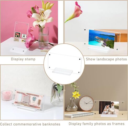 Dollar Bill Frame Holder Acrylic Dollar Bill Display Case Bill Holder for Collectors, Clear Paper Money Holders Money Ticket Protector, Currency Frame Display Case Transparent Photo Protector in Saudi Arabia