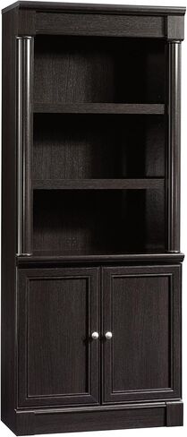 Sauder Palladia Library with Doors/Book Shelf, L: 29.37" x W: 13.90" x H: 71.85", Select Cherry in Kuwait