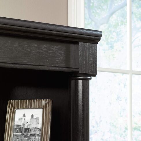 Sauder Palladia Library with Doors/Book Shelf, L: 29.37" x W: 13.90" x H: 71.85", Select Cherry in Kuwait