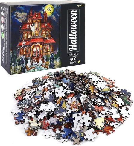 Halloween Fright Night 500 Pieces Jigsaw Puzzles for Adults, Halloween Decoration for Family Party Holiday in Saudi Arabia