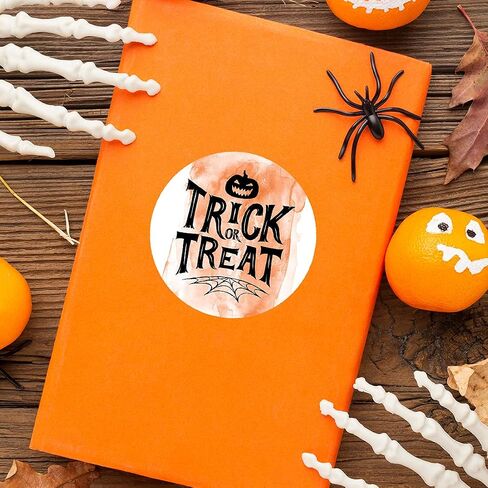 Andaz Press Halloween Stickers 2-Inch Round 120 Count Witch on Broom Labels for Kids & Adults, Paper, Cartoon Style, Single Use, Suitable for Plastic, Glass, Metal Surfaces in Kuwait