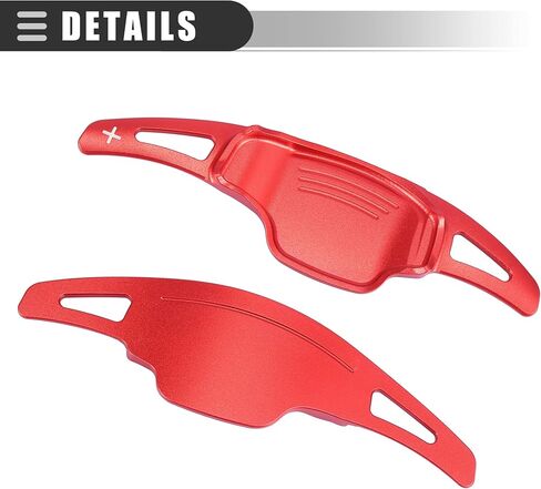 Motoforti Steering Wheel Shift Paddle Shifter Extension Cover,for Cadillac CT6 2016-2019,Aluminum Alloy,Red,2pcs in Saudi Arabia