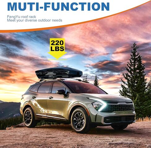 Roof Rack Cross Bars 220lb Compatible with Kia Sportage SX/SX Prestige 2016-2024 (with Flush Rails), Heavy Duty Lockable Aluminum Roof Rails Crossbars Cargo Bars Black Carrier Luggage in Kuwait