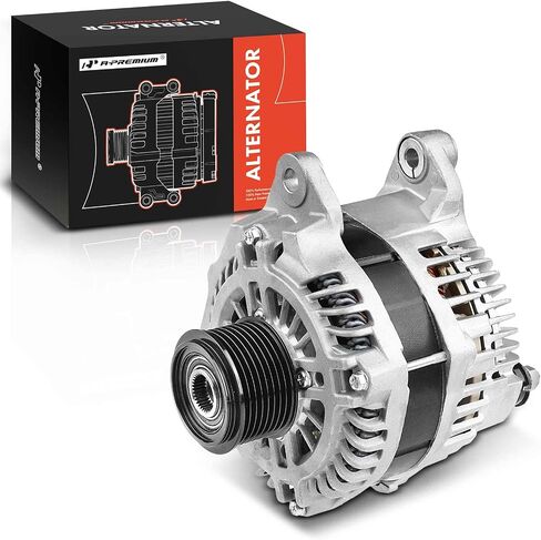 A-Premium Alternator Compatible with Dodge Ram 2500 3500 2010 & Ram 2500 3500 2011-2020, 4500 5500 2011-2018, L6 6.7L, 12V 180A CW 8-Groove Clutch Pulley, Replace# A003TX0381, 04801768AA in Saudi Arabia