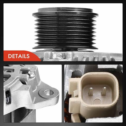 A-Premium Alternator Compatible with Dodge Ram 2500 3500 2010 & Ram 2500 3500 2011-2020, 4500 5500 2011-2018, L6 6.7L, 12V 180A CW 8-Groove Clutch Pulley, Replace# A003TX0381, 04801768AA in Saudi Arabia
