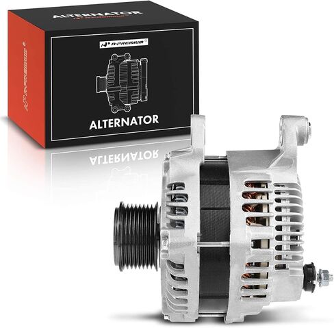 A-Premium Alternator Compatible with Dodge Ram 2500 3500 2010 & Ram 2500 3500 2011-2020, 4500 5500 2011-2018, L6 6.7L, 12V 180A CW 8-Groove Clutch Pulley, Replace# A003TX0381, 04801768AA in Saudi Arabia