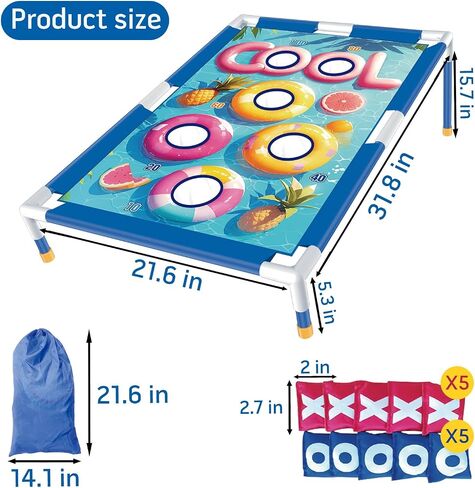 Remit Bean Bag Toss Game, Cornhole Game Set for Kids, Outdoor Toys and Sports Toys, Fun Outside Toys for Yard Play, Outdoor Activities, Sports & Play Toys for Active Kids for Kids 3-8 in Saudi Arabia