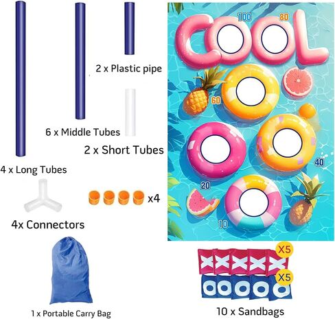 Remit Bean Bag Toss Game, Cornhole Game Set for Kids, Outdoor Toys and Sports Toys, Fun Outside Toys for Yard Play, Outdoor Activities, Sports & Play Toys for Active Kids for Kids 3-8 in Saudi Arabia