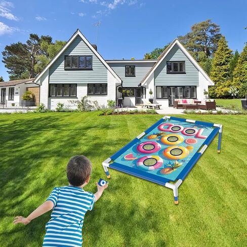 Remit Bean Bag Toss Game, Cornhole Game Set for Kids, Outdoor Toys and Sports Toys, Fun Outside Toys for Yard Play, Outdoor Activities, Sports & Play Toys for Active Kids for Kids 3-8 in Saudi Arabia