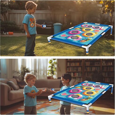 Remit Bean Bag Toss Game, Cornhole Game Set for Kids, Outdoor Toys and Sports Toys, Fun Outside Toys for Yard Play, Outdoor Activities, Sports & Play Toys for Active Kids for Kids 3-8 in Saudi Arabia