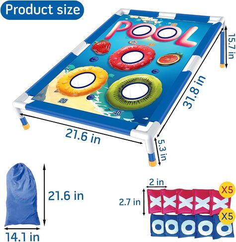 Remit Bean Bag Toss Game, Cornhole Game Set for Kids, Outdoor Toys and Sports Toys, Fun Outside Toys for Yard Play, Outdoor Activities, Sports & Play Toys for Active Kids for Kids 3-8 in Saudi Arabia