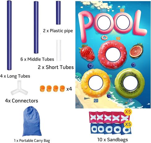 Remit Bean Bag Toss Game, Cornhole Game Set for Kids, Outdoor Toys and Sports Toys, Fun Outside Toys for Yard Play, Outdoor Activities, Sports & Play Toys for Active Kids for Kids 3-8 in Saudi Arabia