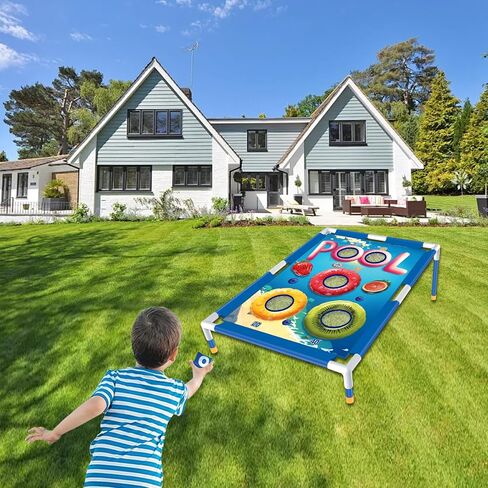 Remit Bean Bag Toss Game, Cornhole Game Set for Kids, Outdoor Toys and Sports Toys, Fun Outside Toys for Yard Play, Outdoor Activities, Sports & Play Toys for Active Kids for Kids 3-8 in Saudi Arabia