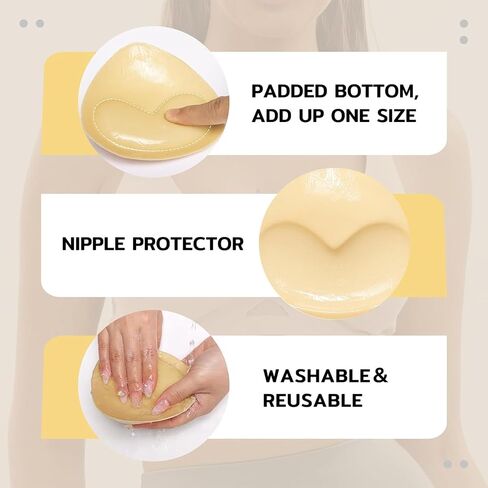 Double-Sided Sticky Bra Pads Inserts Invisible Lift Self Adhesive Push Up Sport Bra Cups Inserts for Bikini Swimsuit Dress in Saudi Arabia