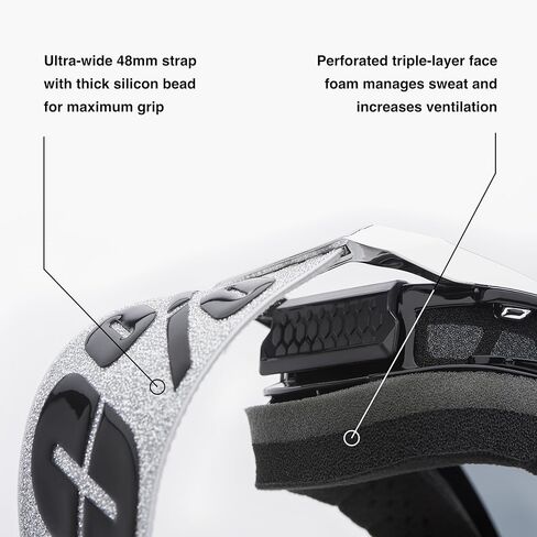 100% ARMEGA Premium Protective Sport Goggles with Ultra HD Lens & Nose Guard (Complex - Mirror Blue Lens) in Saudi Arabia