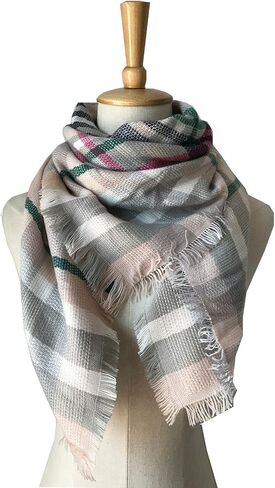 Jastore® Kids Girls Boys Stylish Grid Warm Blanket Scarf Gorgeous Wrap Shawl in Saudi Arabia