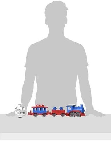 قطار جرين تويز، بلو سي بي - 6 قطع من اللعب التظاهري، المهارات الحركية، مجموعة لعب سيارات للأطفال. خالٍ من البيسفينول والفثالات والكلوريد متعدد الفينيل. آمن للاستخدام في غسالة الأطباق، بلاستيك معاد تدويره، صنع في الولايات المتحدة الأمريكية. in Kuwait