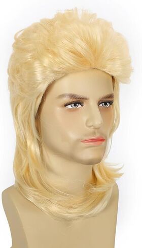 Mullet Wig 80s Men Wig,Punk Rocker Hair Party Daily Halloween Costumes Long Wigs in Saudi Arabia
