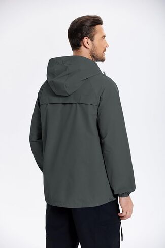COOFANDY Mens Rain Jacket Waterproof Lightweight Raincoat Packable Rain Shell Jacket With Hood for Golf Hiking Running in Saudi Arabia