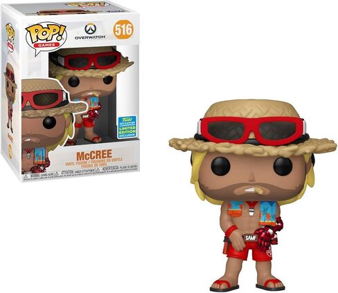 فانكو بوب! Overwatch Lifeguard Beach McCree 2019 ملصق مشترك لاتفاقية الصيف الحصرية لـ SDCC in Saudi Arabia