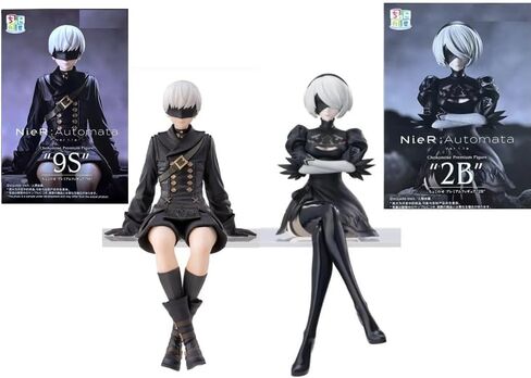 Automa-ta Ver1.1a 2B & 9S Chokonose PM Perching Figure Premium Figure Statue Approx. 5.9 Inch Set of 2 Japanese in Saudi Arabia