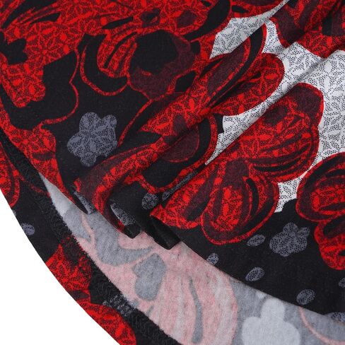 BAISHENGGT Womens 3/4 Sleeve Floral Printed Notch V Neck Blouses Tunics Tops in Saudi Arabia