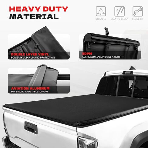 Hard Tri-Fold Truck Bed Tonneau Cover for 2015-2024 Chevy Colorado/GMC Canyon 6.2FT(74") Standard Bed in Kuwait