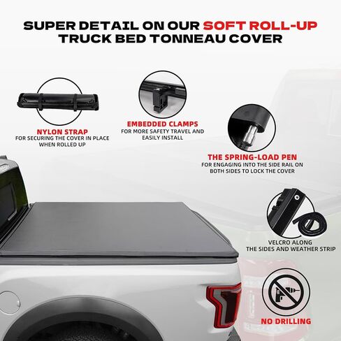 Hard Tri-Fold Truck Bed Tonneau Cover for 2015-2024 Chevy Colorado/GMC Canyon 6.2FT(74") Standard Bed in Kuwait