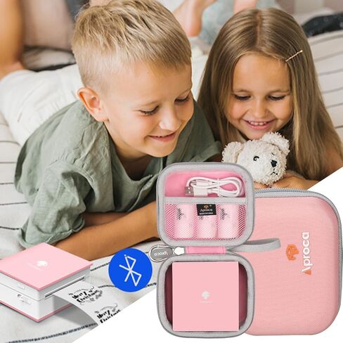 Aproca Blue Hard Travel Storage Protective Case, for Phomemo M02 Label Maker Pocket Printer Mini Sticker Printer and Roll Papers in Saudi Arabia