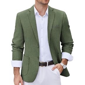 COOFANDY Men's Casual Blazer Two Button Sport Coats Lightweight Printed Lining Suit Jacket