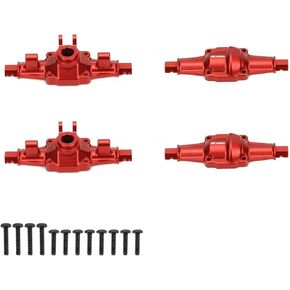 RCAWD Aluminum Alloy Front and Rear Axle Housings for 1/18 1/24 Scx24 FMS Fcx18 Fcx24 Rc Crawler Car Upgrade Parts red