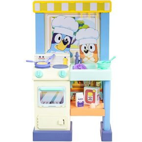 Bluey - Cook with Chef Kitchen Playset, with Over 20 Sounds, Phrases, Music and Lights, Plus 20 Play Pieces Included, Over 3 feet/ 90cm Tall, Includes A Chef Hat and Duck Cake