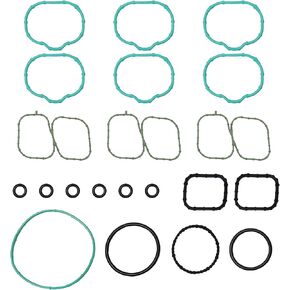 Lower and Upper Intake Manifold Gasket Set MS 97118 AMS11821 Compatible with Ford Edge Flex Fusion Taurus X 3.5L, Lincoln MKS MKT 3.7L MKX MKZ 3.5L, Mazda 6 CX-9 CX-9 Mercury Sable 3.5L