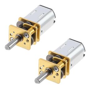 2PCS DC 6V 100RPM Speed Reduction Motor N20 3mm Shaft Mini Metal Gearwheel Gear Motor with Full Metal Gearbox Micro Motor for DIY RC Toys