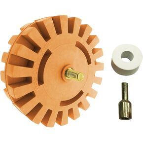 عجلة ممحاة لإزالة الملصقات من ASUBHA، مزيل ملصقات العجلة المطاطية مقاس 10.16 سم مع محول مثقاب، مجموعة أدوات عجلة الممحاة المطاطية تزيل خطوط السيارة وأشرطة الفينيل والرسومات المناسبة للسيارات والمركبات الترفيهية والقوارب in Kuwait