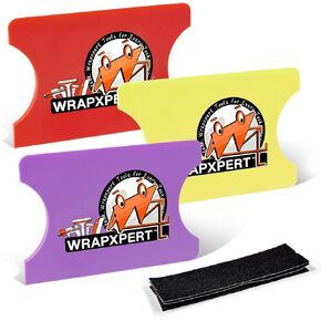 WRAPXPERT Black Felt Squeegee Vinyl Wrap Kits 3 Pack Squeegee for Car Vinyl Film Wrapping Window Tints Scraper Tools Wallpaper Application Vehicle Squeegee Set Hard/Medium/Soft